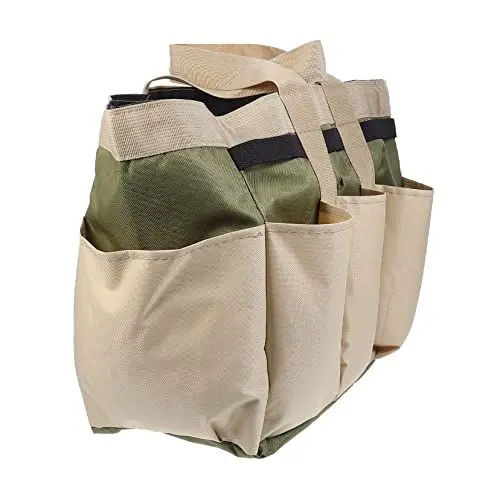 Produktbild: DIYEAH 1 Stück Blumenschaufeltasche Indoor Garten Tragetasche Outdoor Garten Tragetasche Garten Aufbewahrungstasche Garten Zubehörtasche Garten Organizer Tasche Khaki Oxford Stoff