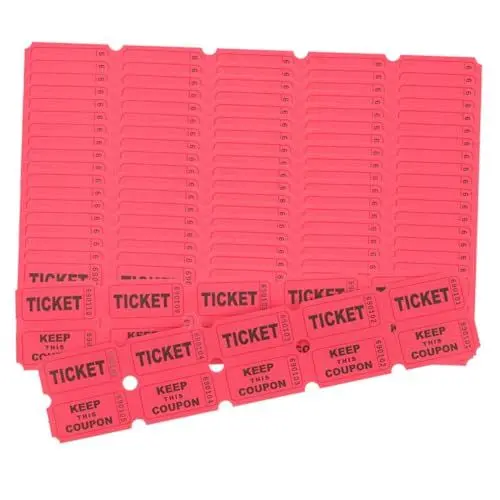Produktbild: DIYEAH Tombola-tickets 200 Stück Party-ticket-etiketten Papiertickets für Veranstaltungen Hochzeit Tombola-tickets