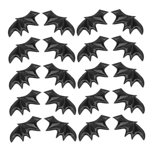 Produktbild: DIYEAH 20 Stück Fledermaus-mini-halloween-dekorationen Fledermäuse Halloween-dekoration Mini-fledermausflügel Flügel-verzierung Für Haar-accessoires Stirnband Kleidung Schuhe
