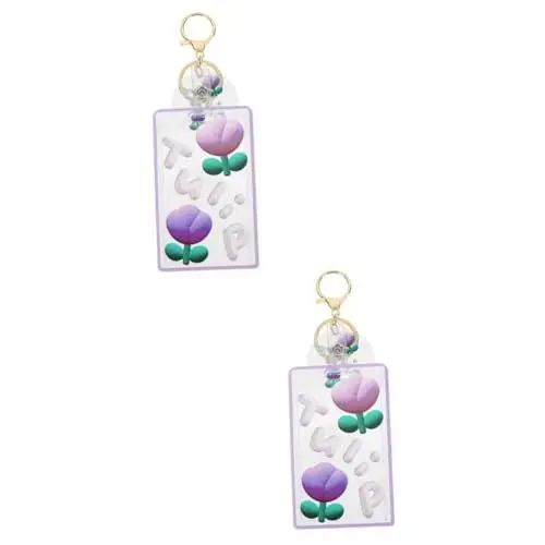 Produktbild: DIYEAH 2St Acryl-Auflistung id card holder id holder klarer visitenkartenhalter Studentenausweishülle schlüsselanhänger schlüsselkette Inhaber eines Studentenausweises Ausweishalter