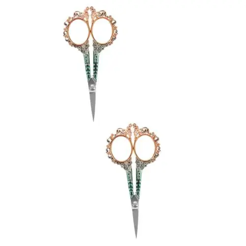 Produktbild: DIYEAH 2St Kreuzstichschere embroidery scissors Nähschere Mini-Schere Reiseschere Haushaltsschere Büroschere Applikationsschere Nähwerkzeug Schere Masse Schulschere Rostfreier Stahl