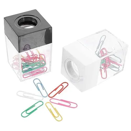 Produktbild: DIYEAH 2St Reißzweckenhalter fürs Büro büroklammernspender Magnetischer Papierclip-Halter Jumbo-Büroklammern niedliche Magnete für das Büro handyhalterung Spanngurt Büroklammern Fall pp
