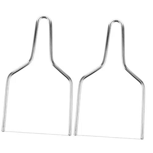 Produktbild: DIYEAH 2St Töpfer-Tonschneider Tonwerkzeug zum Schneiden von Metall Cutter für Ton Handschlammschneider Schneidwerkzeug Ton-Bastelschneider einzigartiger Stahl Silver