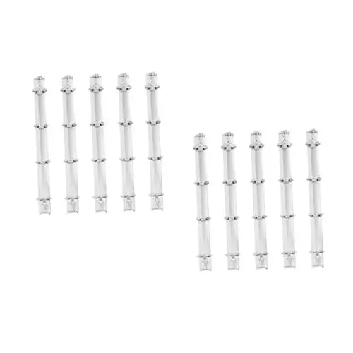 Produktbild: DIYEAH 2 Sätze Metallbinder Expandierbarer Binder Notizbuch Binder Ordner Für Die Schule Binder Zwischenablage Binderinge Schulmappe Flexible Binder Drei Ringbuch Eisen Silver 5 Stück * 2