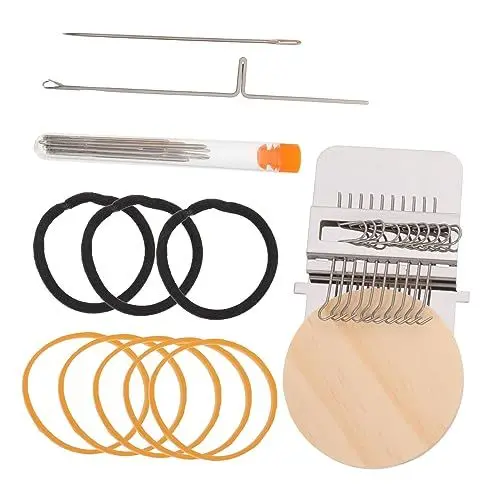 Produktbild: DIYEAH 2 Sätze kleine Strickmaschine DIY-Webstuhl für Kleidung Schal kinderwebrahmem handnähmschine Strickset große Nähnadel Webstuhl Strickmaschine Weben Werkzeug Lieferungen Suite Gummi