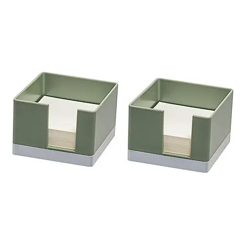 Produktbild: DIYEAH 2 Sets Box Notizblock Schreibtisch Schulbedarf Desktop Zubehör Organizer Etiketten Selbstklebende Notizen Würfel Notizblock Organizer Tablett Schreibtischbedarf