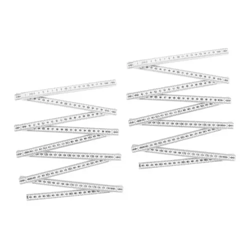 Produktbild: DIYEAH 2 Stk Zollstock faltbares Lineal Maschinistenwerkzeuge Mini-Lineal Meßstab faltbares Maßstabslineal gaussmeter plastikenten plasur holzwerkzeug maßband folierbares Messlineal Weiß