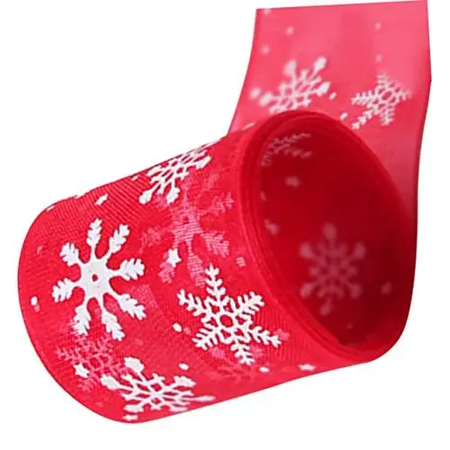 Produktbild: DIYEAH 2 Stück 25 Schleife ribbons weihnachtsband weihnachtkarten weinachtsgeschenke weihnachtdeko DIY bänder Geschenkverpackungsbänder Bandverpackungsdekoration Geschenkband rot