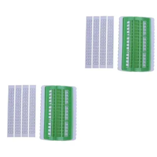 Produktbild: DIYEAH Floss Organizer 2 Stück Garnkarten Stickprojekttasche Handarbeitsprojekt Stickgarn Organizer Handarbeitsgarnhalter Kreuzstich Stickset Garnaufbewahrungswerkzeug Grün