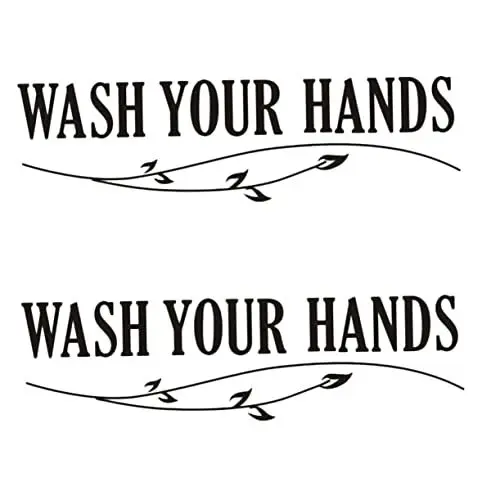 Produktbild: DIYEAH 2 Stück Wasch Hände Aufkleber Wandtattoos Badezimmer Wandsticker Handreinigung Erinnerung für Zuhause und Toiletten