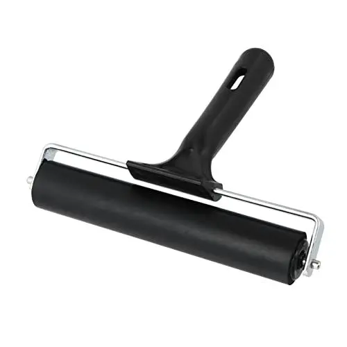 Produktbild: DIYEAH 2st Druckwalze Vinylrolle Walzenpinselfarbe Autolack Auto-Tools Tapetenkleister Neoprenrolle Tintenroller Brayer Walzenbürste Tinte Farbblock Brayer Tintenverteiler Black Gummi