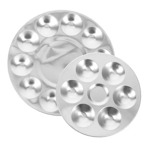 Produktbild: DIYEAH Effiziente Ölfarbenpalette Aluminium-farbwanne für Bastelarbeiten 6/10 Löcher für Jungen und Mädchen und Künstler