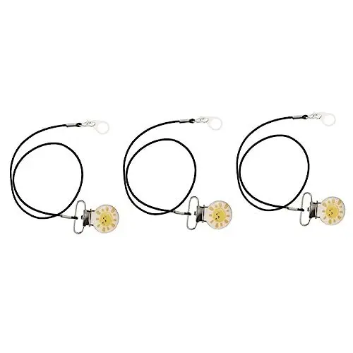 Produktbild: DIYEAH 3St Anti-verlorenes Seil für Halter Ohrhörer für Ohrclip Ohrstöpsel BTE-Clips Ohrriemen Hörgerätekabel für Kinder Trageband für Sicherheitsleine Edelstahl usw.