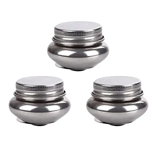 Produktbild: DIYEAH 3St Stifttopf Ölfarbe waschen Fass Behälter mit Deckel malen pinselbehälter bürstenreiniger kunststoffreiniger Malerpinsel Waschanlage Behälter für Malstift Rostfreier Stahl Silver