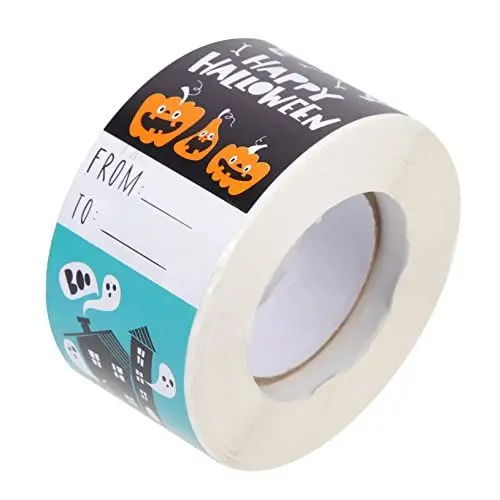 Produktbild: DIYEAH 3 Rollen Halloween Etikett Kürbis Aufkleber Halloween Umschlag Halloween Rundes Siegel Süßes Oder Saures Aufkleber Etiketten Dekoration Für Die Halloween Party