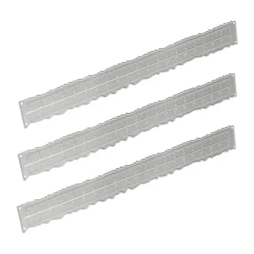 Produktbild: DIYEAH 3 Stück Lineal Stanzmaschine Verstellbare Nudelhölzer Gitter Kuchen Rollen Sets Stanzformen Kreis Prägung Fondant Lesezeichen Werkzeug Durchsichtiges Brot Nudelholz