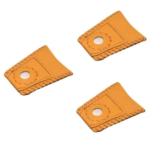 Produktbild: DIYEAH 3st Fingerschutz Zum Nähen Leder Fingerhut Selber Machen Handarbeitszubehör Stricken Fingerhut Fingerhutabdeckung Fingerhut Nadel Quilling-Werkzeug Daumen Lanzette