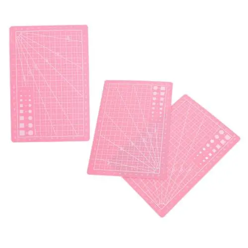 Produktbild: DIYEAH 3st Rücken Schneiden Schneidematte Malmatte Papierschneidebrett Schneideunterlage Bastelmatten Gravurmatten Aus Kunststoff Handgemachte Diy-matte Schneidebrett Gravieren Rosa Abs