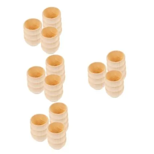 Produktbild: DIYEAH 40 Stk Kleine Holzschale Unvollendete Bastelschalen Aus Holz Bastelspielzeug Aus Holz Kleine Unfertige Holzschalen Diy Liefert Holzbesteck Selber Machen Holzspielzeug Hölzern