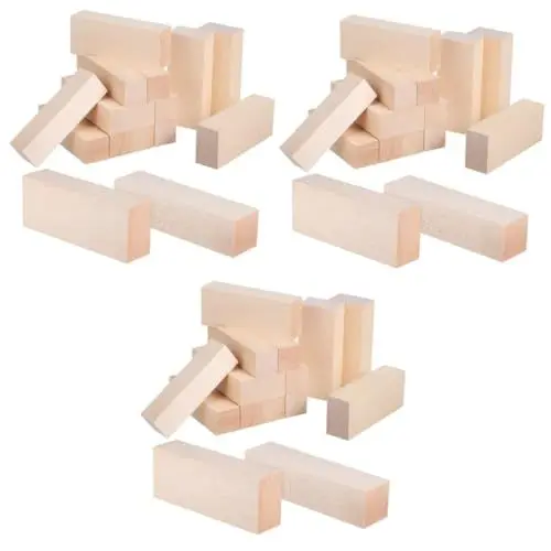 Produktbild: DIYEAH 42 Stück Lindenholzstreifen Holzdübel Holzstäbe Holz Bastelstäbe Holzlatten Dübelstangen Holz Bastelstreifen Quadratische Dübel Zierleisten Holzverkleidung Holzdübel