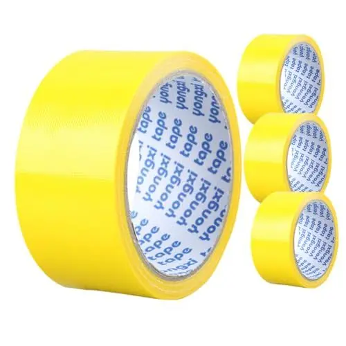 Produktbild: DIYEAH 4 Rollen Wasserdichtes Gewebeband Wetterfestes Klebeband Im Freien Spender Farbiges Klebeband Bad Abfluss Luft Abdichten Von Fensterbändern Flüssig Yellow Polyethylen Und Gazefaser