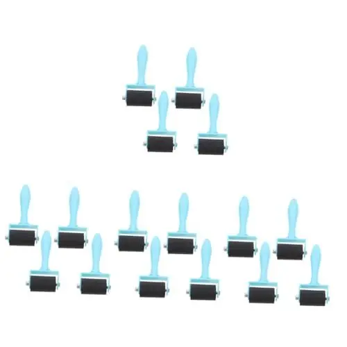 Produktbild: DIYEAH 4 Sätze Druckwerkzeuge Für Linoleum Set Maschine Gel Vergoldung Blockrad Siebwalzen Werkzeug Mini Tinte Mini Rollen Zum Malen Kompakte Bastelwalze Blauer 4 Stück * 4