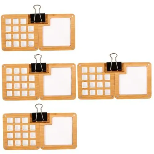 Produktbild: DIYEAH 4 Stück Farbkasten Aquarellpaletten Tragbare Aquarellpalette Pigmentetui Für Kinder Aquarellfarben-Palette Aquarell-Pigment-mischkoffer Mischen Von Malschalen Holz