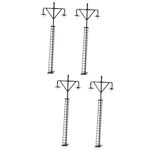 Produktbild: DIYEAH 4 Stück Modell Gartenleuchte Mini-postleuchten Leichte Verzierung Modelleisenbahnen Leichtes Zugmodell Zug Zubehör Simulierte Lichtmodelle Züge Und Zubehör Edelstahl Plus Abs