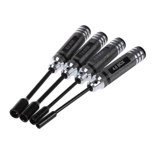 Produktbild: DIYEAH 4 Stück Sechskant Treiber schrauben Werkzeug Mini klein Multifunktional Stahl Schwarz