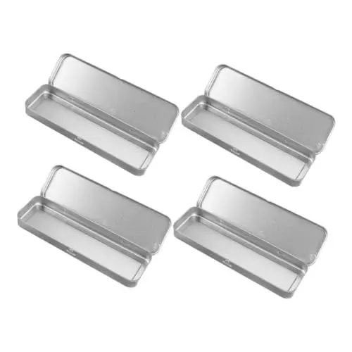 Produktbild: DIYEAH 4 Stücke Weißblech Stifthalter Metall Bleistift Box Schreibwaren Veranstalter Zinn Bleistift Fall Wasser-beständig Metall Box