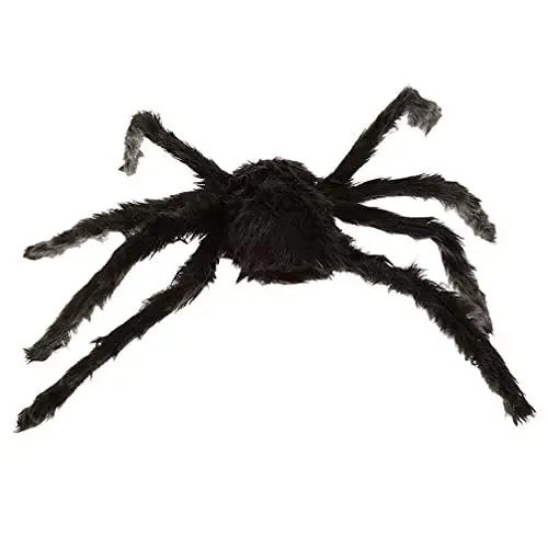 Produktbild: DIYEAH 50 8 cm Große Schwarze Spinne Plüschtier Halloween-Party Gruselige Dekoration Spukhaus-Requisite Innen- Und Außenhof-Dekoration