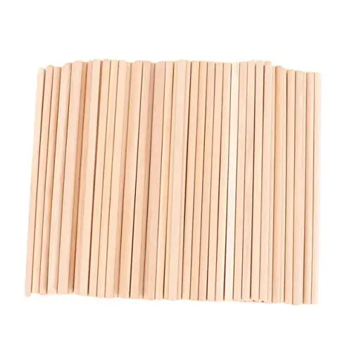 Produktbild: DIYEAH 50stücke Holzstäbe Für Bastelarbeiten Runde Holzstäbe Für -projekte Modellbau Und Kreative Für Dekoration Spielzeug Und Natur