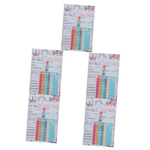 Produktbild: DIYEAH 5St Belohnungsformular für Aufgaben kinder aufkleber kreative Belohnungstabelle belohnungstafel magnetisch Magnetische Belohnungstafel Belohnungstabelle für zu Hause das Haustier