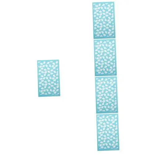 Produktbild: DIYEAH 5 Blätter Siebdruck-vorlage Mesh-sieb-schablone Abwaschbare Siebdruckschablone Seide Handdekor Verzierungen Zum Basteln Transferschablone Handschmuck Polyester Handbuch Material