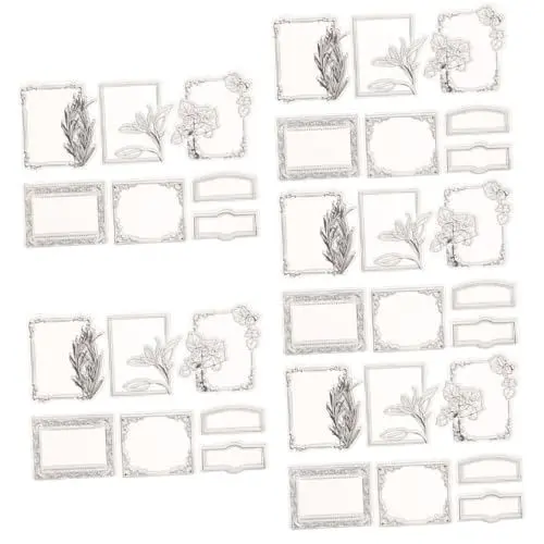 Produktbild: DIYEAH 5 Blätter Stempel Karten album kärtchen seiten markiese scrapbbok Fotoalben rahmen Briefmarken selber machen Sammelalben dekorative Briefmarken Scrapbooking-Zubehör Gummi