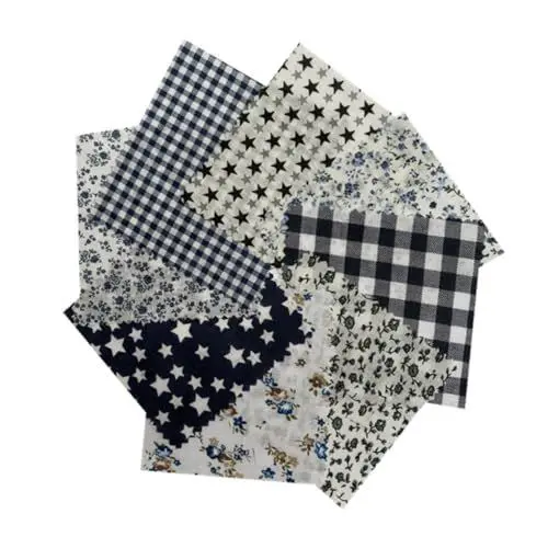 Produktbild: DIYEAH 5 Packungen Patchwork-Tuch-Gruppe Polsterstoff Bulk-Stoff Patchworkdecke Viertelbündel Stoffquadrate Zum Quilten Patchwork-möbelstoff Bastelstoff Aus Baumwolle Bettwäsche