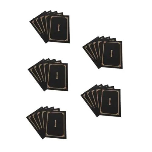Produktbild: DIYEAH 5 Sätze Ehren Urkunde Geschäftsumschläge Bausatz Boxen Mit Deckel Fa Ordner Dokumentenmappe Getränke Vorhangstange Dokumentenschutzhülle Zertifikatsinhaber Papier Black 5 Stück * 5