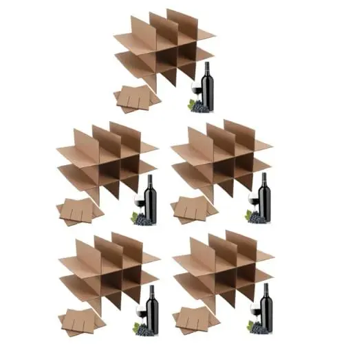 Produktbild: DIYEAH 5 Sätze Trennwände Für Mittlere Umzugskartons Umzugskartons-set Trennwände Für Umzugskartons Gewellte Trennwände Pappeinlagen Glasteiler Papier Beige 5 Stück * 5