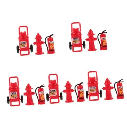 Produktbild: DIYEAH 5 Sets Mini Feuerlöscher Miniatur Feuerlöscher Ornament Mini Dekoration Mini Ornamente Mini Dekoration Mini Feuerlöscher Modelle Mini Verzierung