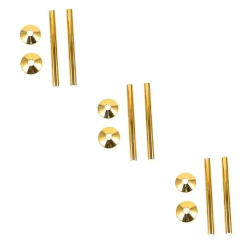 Produktbild: DIYEAH 6 Sätze Dekorative Heizkörperverkleidung mit Goldenen Abdeckungen und Elegante Lösung zur Verkleidung Unschöner Heizungsrohre Wohnungen