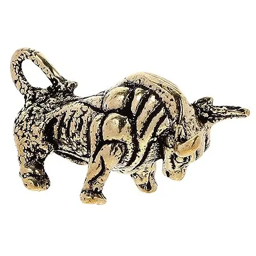 Produktbild: DIYEAH 6 Stk Niuniu-Schlüsselanhänger Ochsenanhänger für die Schmuckherstellung Schreibtisch-Stier-Statue Ornament Schlüsselringe Schlüsselanhänger aus Messing Taschenanhänger klein China