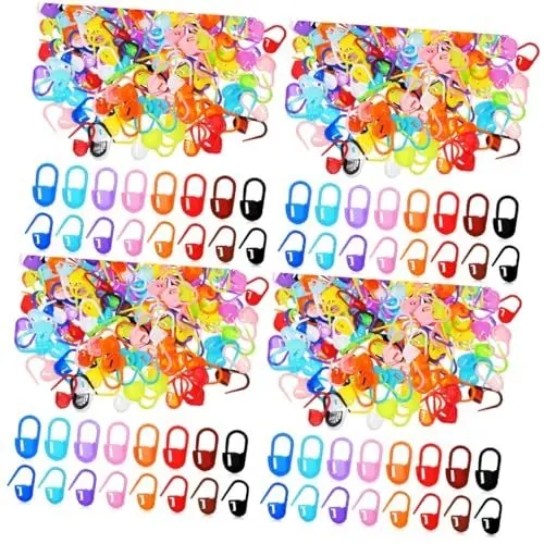 Produktbild: DIYEAH 800 Stk Bunte Sicherheitsnadeln Sachen nähen Maschenmarkierer Ostern Maschenmarkierer zum Häkeln bastelzubehör strickzubehör Häkelnadeln Häkelzubehör und Zubehör Häkelring Plastik