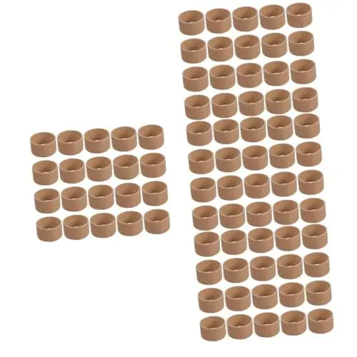 Produktbild: DIYEAH 80 STK Weißer Papierkern Kinderspielzeug Braune Pappröhren Papierrolle Zum Basteln Versandhülsen Aus Pappe Kunströhren Aus Pappe Zylinderrohr Aus Papier Kinderhandwerk Brown
