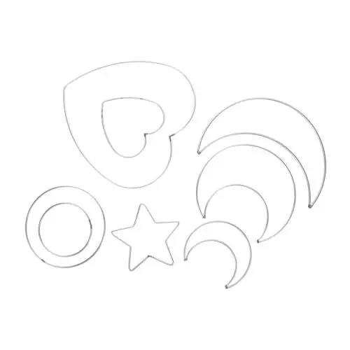 Produktbild: DIYEAH 8 Stück Band Kreise Fänger Für Hängend Makramee Draht Traum Reifen Rahmen DIY -handwerksbedarf Kranzring Zum Aufhängen An Der Wand Kranzring Selber Machen DIY Liefert Eisen Silver