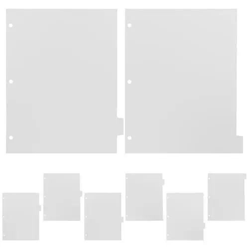 Produktbild: DIYEAH 8blätter Trennblätter Für Ordner Farbige Registerkarten Klare Trennseiten Für Lose Einfache Organisation Für Schule Und Büro Wiederverwendbar Design