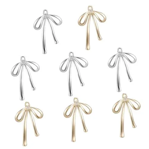 Produktbild: DIYEAH Elegantes Schleifenanhänger-set 8-teilig Strasssteine ​​für Halsketten Armbänder Und Ohrringe