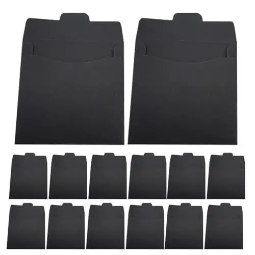 Produktbild: DIYEAH Cd-Hüllen 50 Stück Kraftpapier Dvd-Umschläge Halter Blanko Cd-Papier Karton Cd-Kraftpapier Aufbewahrungshalter Abdeckungen Verpackungshüllen (Schwarz)