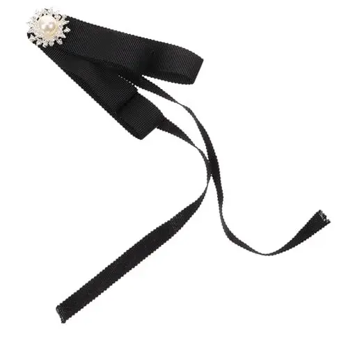 Produktbild: DIYEAH Gefälschter Kragen Für Kleidung Kleidungsbrosche Reversnadel Mit Schleife Hut Broschen Schleife Brosche Fliege Brosche Kleidung Brosche Broschen Und Anstecker Für Damen Stoff Black
