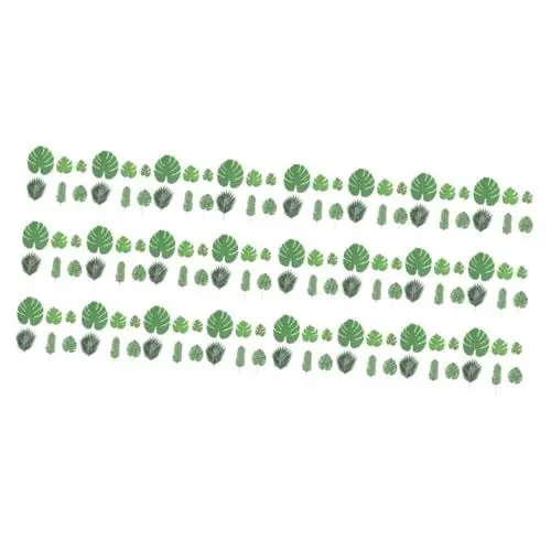 Produktbild: DIYEAH Grüne Pflanzen 120 STK Simuliertes Schildkrötenblatt Hawaii- -Imitatblätter Künstliche Blätter kunstpflanze Wohnkultur Simulation tropischer Blätter Simulation grüne Blätter