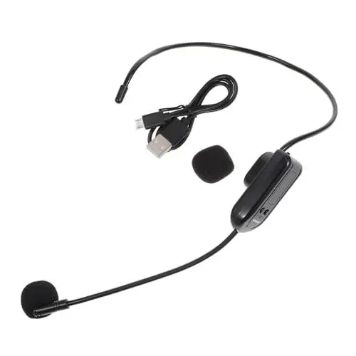 Produktbild: DIYEAH Kabelloses Headset Mikrofon Für Tragbares Schulunterricht Mikrofon Leichtes Flexibles Design Für Unterricht Präsentationen Fitnesskurse